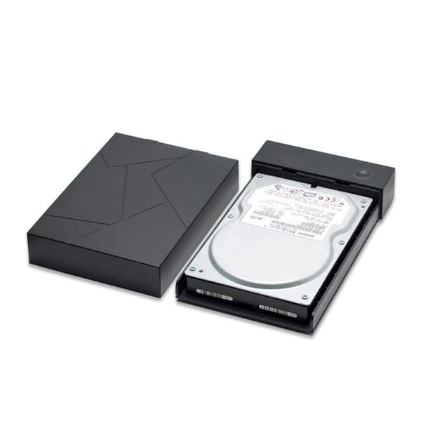 Mobil hårddiskbox 3.5 laptop sata universell USB3.0 hårddiskbox med 12V 2A DC strömadapter inbyggd 3.5 tums hårddiskkortläsare