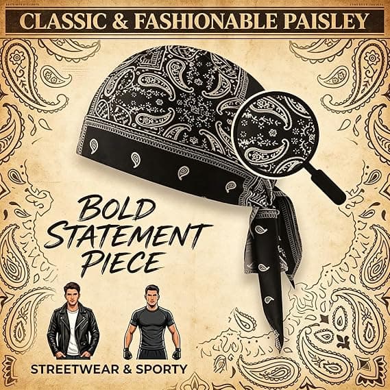 4-pack Paisley Kylande Huvudduk Mössa Set Bandana Beanie Andningsbara Justerbara Remmar Digitaltryck Elastisk Cykelmössa Hjälmfoder