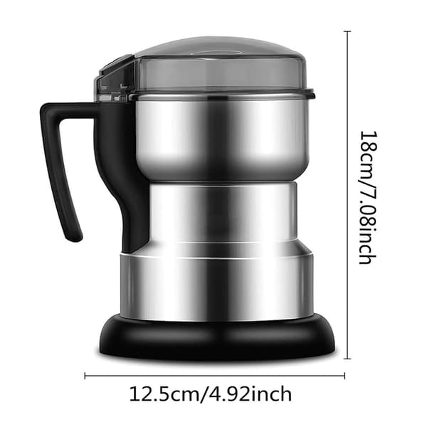 Elektrisk kaffekværn krydderimølle rustfrit stål pulverknuser til kaffebønner medicinske urter nødder krydderier