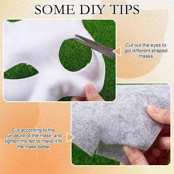 Therian Katte Maske Sett DIY Tomme Baser