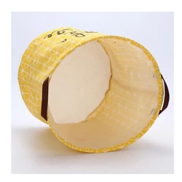 Tvättkorgar - Bomullstyg - 40 x 50 cm Gul och Grå 2-pack