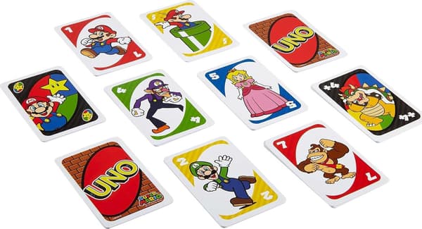 Super Mario -korttipeli, 112 korttia, joissa hahmoja