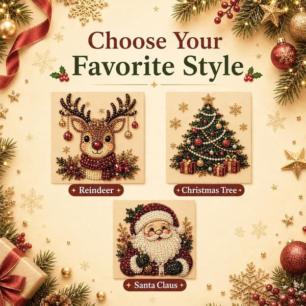 DIY julepynt diamantkunstsett for voksne perlemaling Santa Claus