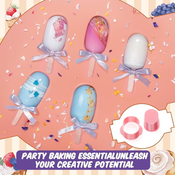 Cakesicle-utstickare Cakesicle-form Rosa 2,8” Oval
