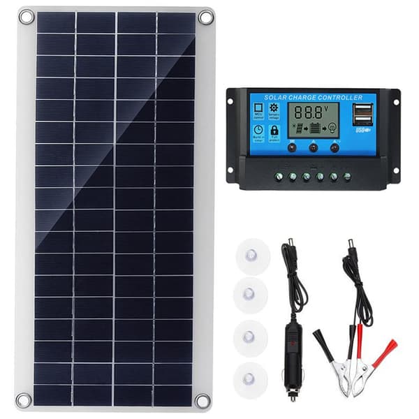 300w 12v Solpanel Kit Batterioplader 300 Watt 12 Volt Off Grid System Med 60A Controller