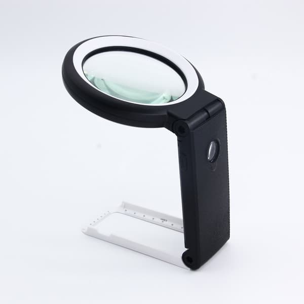 Oplyst forstørrelsesglas på stativ med 18 LED'er variabel intensitet PZCC
