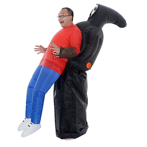 Oppblåsbar Grim Reaper-kostyme for voksne (One Size)