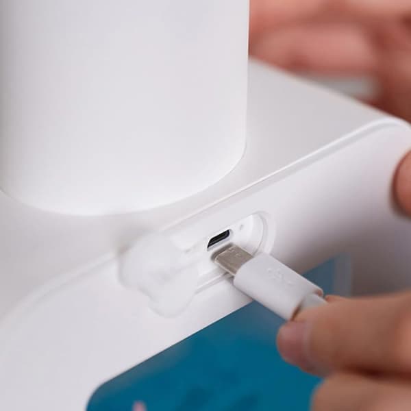 Tegneserie sæbedispenser til børn, genopladelig automatisk sæbedispenser white unicorn