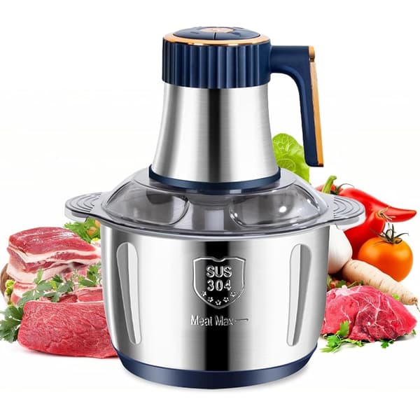 5L Elektrisk Kødhakker Multifunktionel Foodprocessor 500w Blender 5 Hastighedsniveauer 6 Rustfri Stålblade til Kød Grøntsager On