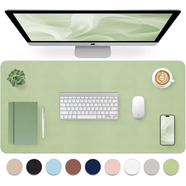 Multifunksjonell skrivebordsmusematte Vanntett PU-skinn skrivebordsunderlag 80 x 40 cm Himmelblå