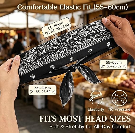 4-pack Paisley Kylande Huvudduk Mössa Set Bandana Beanie Andningsbara Justerbara Remmar Digitaltryck Elastisk Cykelmössa Hjälmfoder