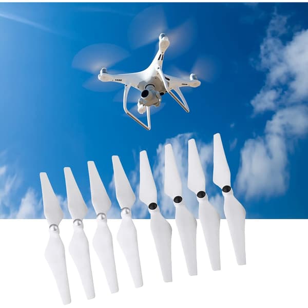 2 par erstatnings 9450 selvstrammende CW/CCW propeller for DJI Phantom 2 3 Professional Advanced Standard og 4K (hvit)