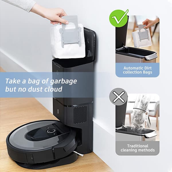12 st ersättningsdammsugarpåsar för alla iRobot Clean Base-modeller