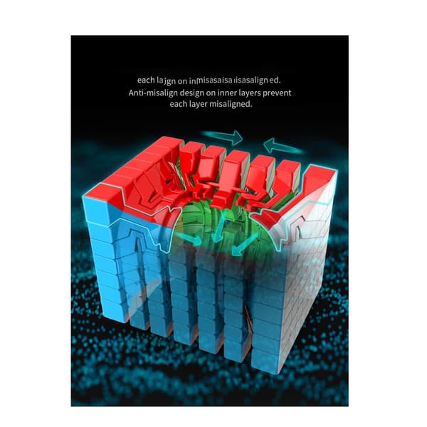 Moyu Meilong 7x7x7 V2 Speed Cube Stickerless Magic Cube Pussel Leksak