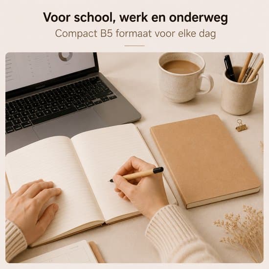 Notesbog – Sæt med 5 linjerede kraftnotesbøger – 26,8 x 18,5 cm – Gul – Til studie