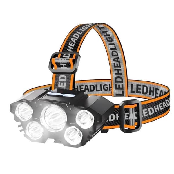 Oppladbar hodelykt, lyse LED-er hodelykt for utendørs løping, jakt, camping