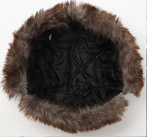 Trapper Ushanka Hat til mænd og kvinder, kunstpels Trooper-hatte med øreklapper, vindtæt vinter skihue