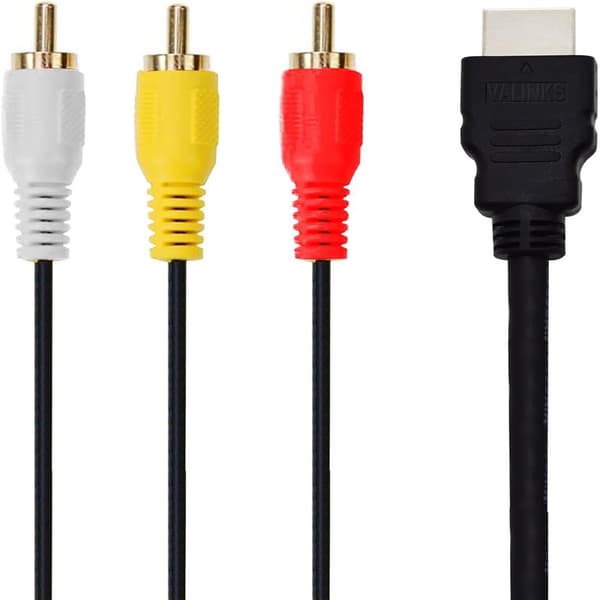 HDMI til RCA-kabel 1,5m HDMI til 3RCA-kabel Audio Video AV-komponentkonverteradapterkabel
