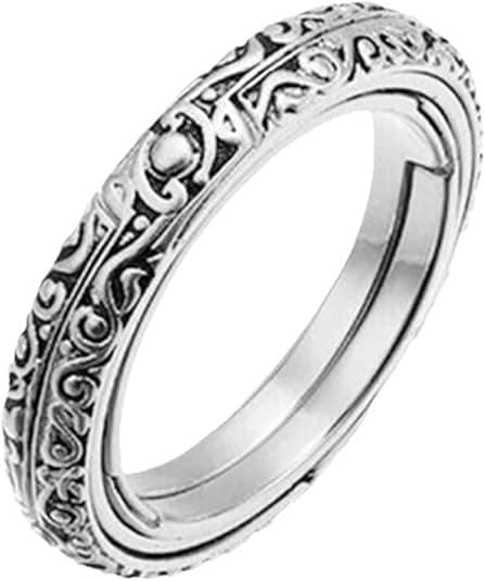 Mænd Kvinder Rustfrit Stål Vintage Sammenfoldelig Åben Astronomisk Kugle Ring Sammenfoldelig Ring Kosmisk Fingerring Til Par Elsker Smykkegave