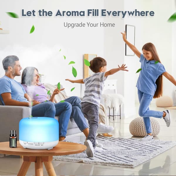 500 ml eterisk oljediffuser luftfukter med fjernkontroll aromaterapi diffusere for hjemmediffusere for eteriske oljer stort rom