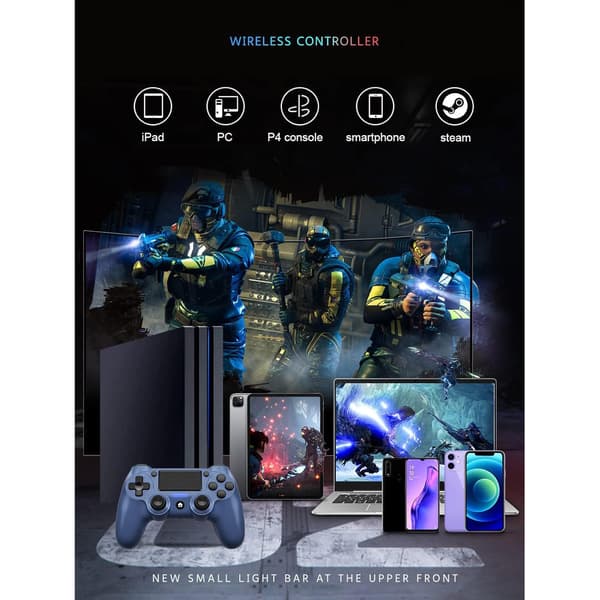 Langaton Bluetooth-peliohjain Ps4/Slim/Pro/Pc-konsolille