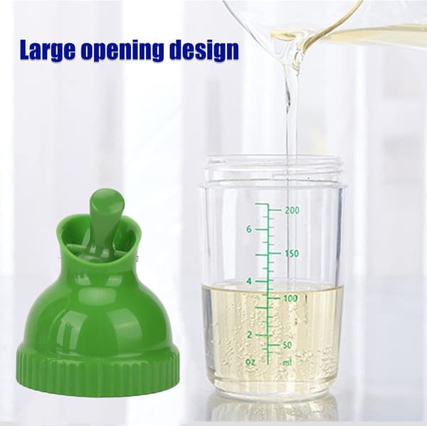 Salaattikastikepullo, 200 ml / 7,03 oz Salaattikastikepullo Kastikepullo Maustesekoitin Maustepullo kaatonokalla Green