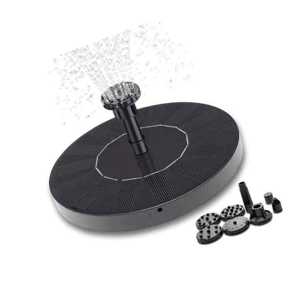 Fontene Vannfontene Solcelle 16 cm Svart
