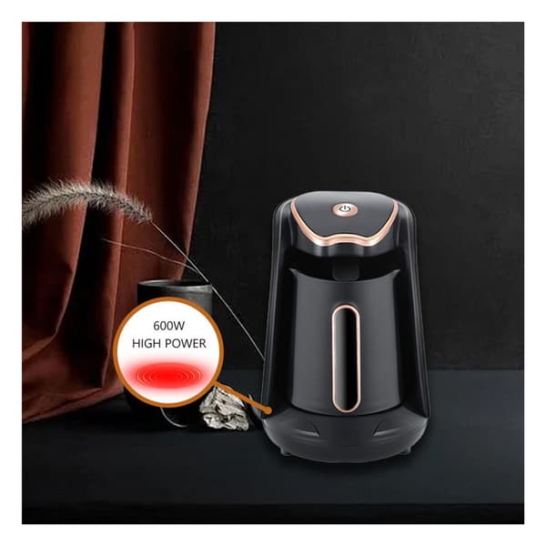 Kaffemaskine kapacitet 250ML sort med guldkant