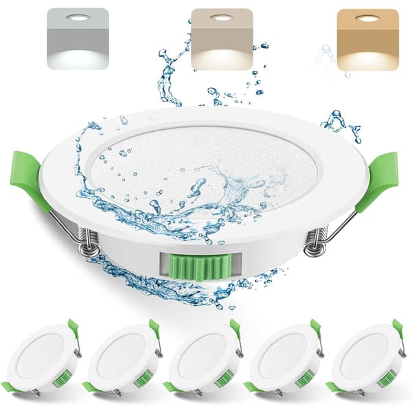 6 stk 7w hvit LED downlight innfelte taklamper slank spotlys