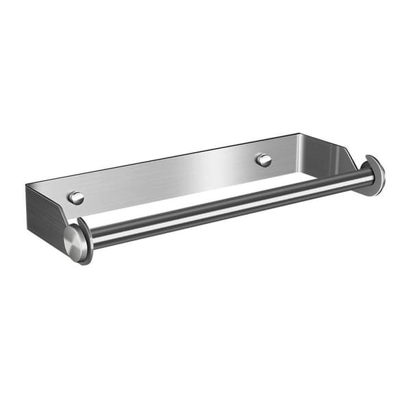 Vægmonteret papirhåndklædeholder, plastfoliedispenser, sølv