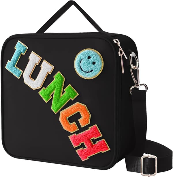 Isolerad Lunchväska med Justerbar Axelrem Black