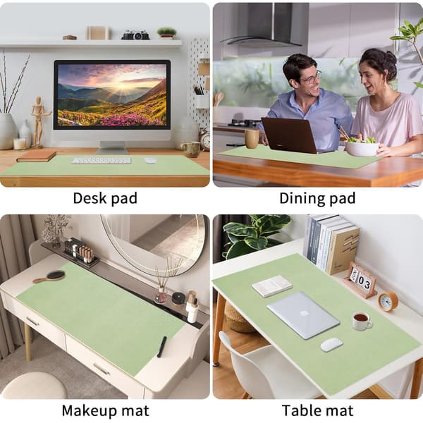 Multifunksjonell skrivebordsmusematte Vanntett PU-skinn skrivebordsunderlag 80 x 40 cm Himmelblå