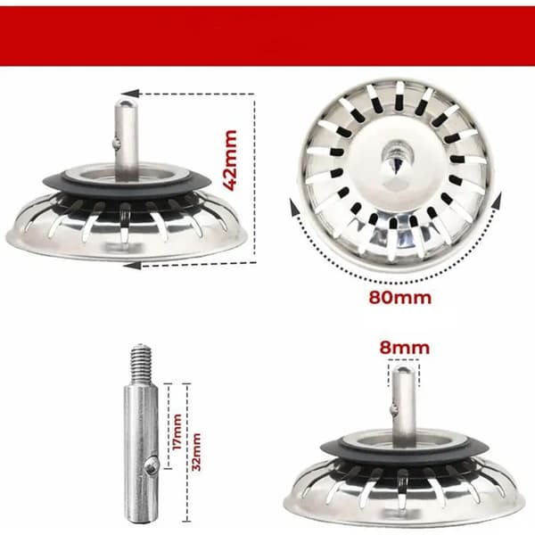 80mm Diskho Propp 304 Rostfritt Stål Anti-Korrosions Diskho Silpropp, 2st