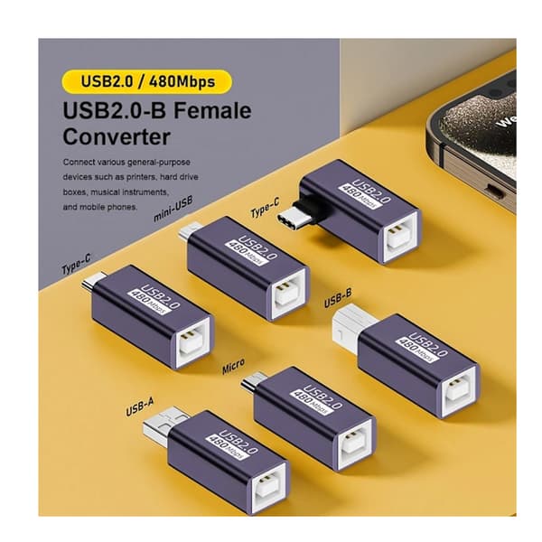 USB-B till Typ-C-omvandlare MIDI-adapter USB-B TILL USB-C USB-B TILL USB-C B