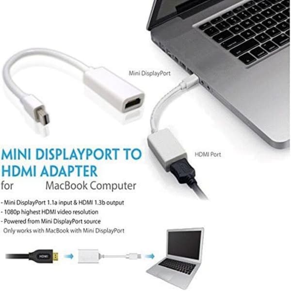 DisplayPort DP til HDMI-adapter lydvideo HDTV-kabelkonverter til Apple MacBook Pro MacBook Air iMac Mac Mini Microsoft Surface Pro