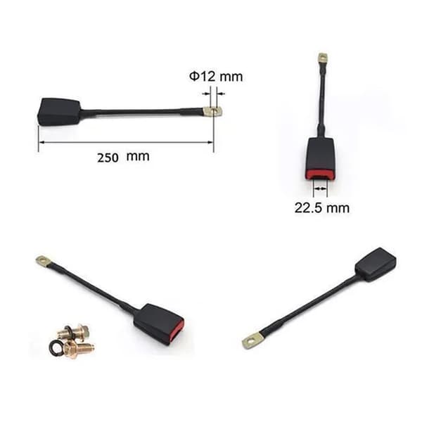 2-pack Universal 3-punkts Bilbälte Justerbart Infällbart Automatiskt