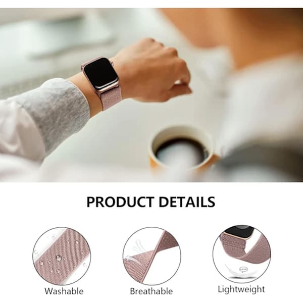 Elastisk nylonrem kompatibel med Apple Watch-band Justerbara sportelastiska armband 4-pack 42/44/45/49MM