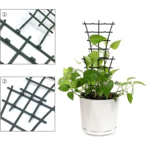 Espalier til indendørs planter – Sæt med 6 stabelbare espalier til indendørs klatreplanter – Små espalier til potteklatrere