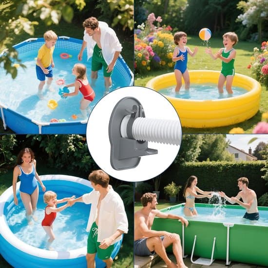 Poolslangeholder - Slangeholdersæt - Slangestabilisator - Knækbeskyttelse - 2 Stykker - Grå