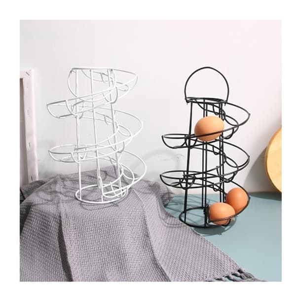 Eggdispenser Spiral Oppbevaring Metall Jern Spiral Eggholder Eggstativ