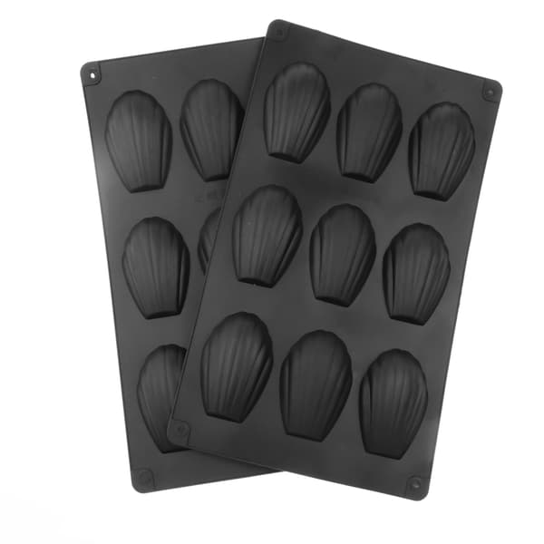 Pieces Madeleine forme, 9-hullers silikone Madeleine bageplade, sort form til småkager, chokolade, slik og kager{f2}