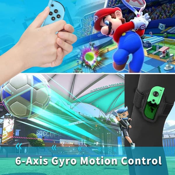 Trådløs controller til Switch, erstatning trådløs L/R controller understøtter dobbelt vibration/vækning Pastel Green and Blue