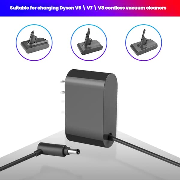 Utskiftbar Dyson AC-adapter Dyson V6 V7 V8 DC62 0.8A trådløs støvsuger hurtiglader