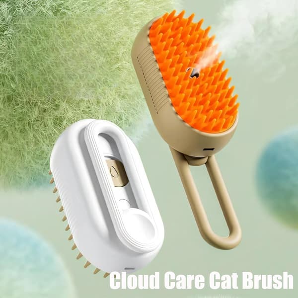 Kattebørste Pleiebørste Cloud Care Kjæledyrbørste (Hvit+Brun)