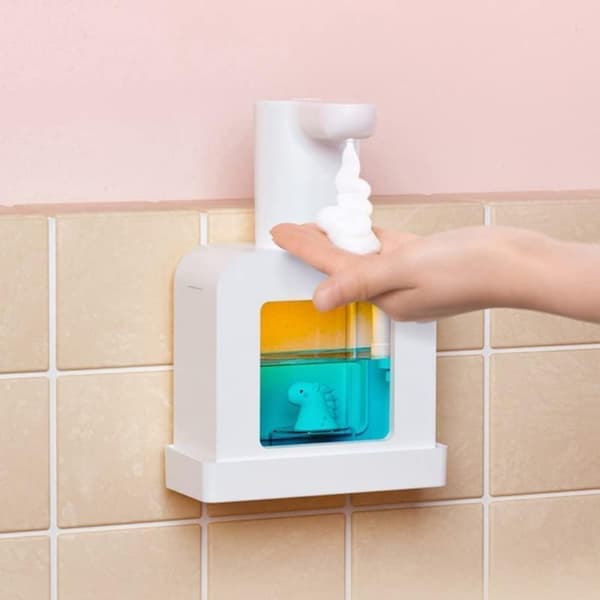 Tegneserie sæbedispenser til børn, genopladelig automatisk sæbedispenser white unicorn