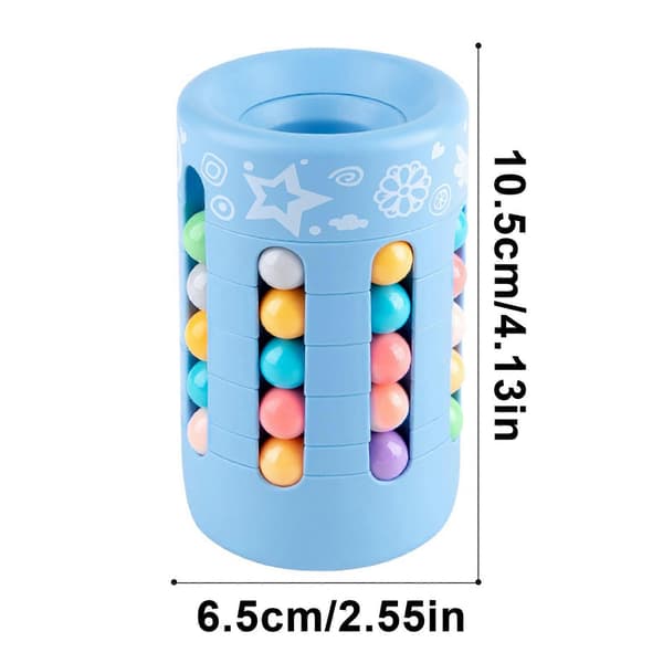 3D Stress Relief Magic Bean Pennhållare Roterande Pusselkub - rosa pink