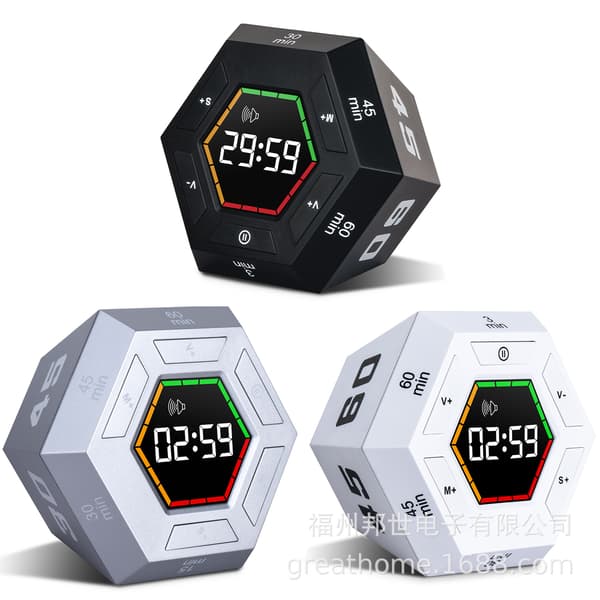 Pomodoro Timer Produktivitets-timer Cube3515 30 45 60 Minutters Forudindstillet Smart Nedtællingstimer Brugervenligt Tidsstyringsværktøj white