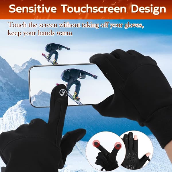 USB Opvarmede Handsker med 3 Varmeindstillinger - Genopladelige Vintervarme Touchscreen Handsker til Ski, Cykling, Kørsel & Arbejde