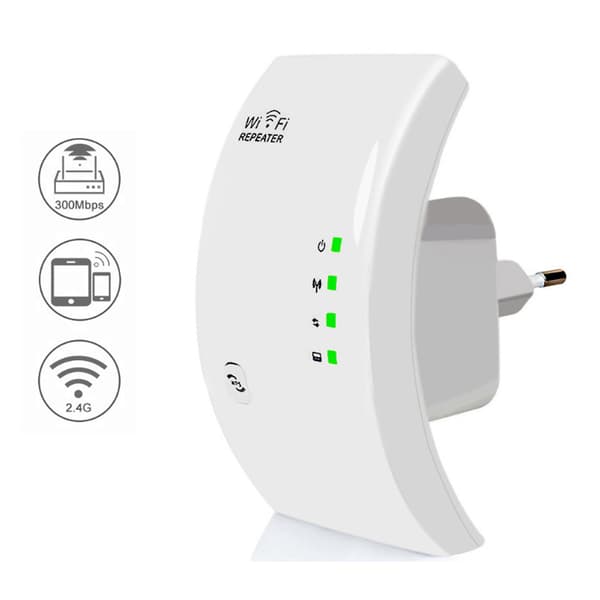 Repeater Extender 300 Mbps Signalforsterker Hvit