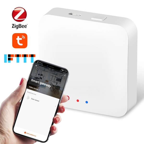 Smart Hub Gateway WI-FI & Zigbee & Bluetooth Mesh Multi-protokoll Kommunikasjonsgateway App Fjernkontroll Stemmestyring Smart Hjemmebro